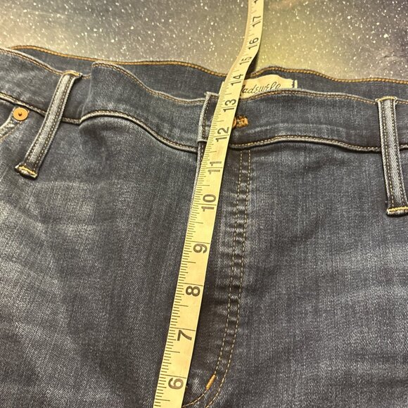 Madewell 10" High Rise Skinny Jeans Dark Wash Zipper Closure Wms Plus Sz 37 Tall - Picture 10 of 11